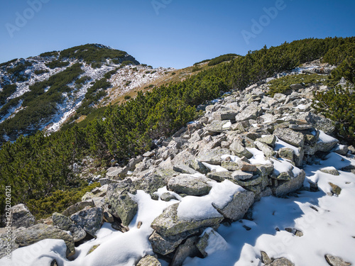 Autumn landscape of Rila Mountain, Bulgaria photo