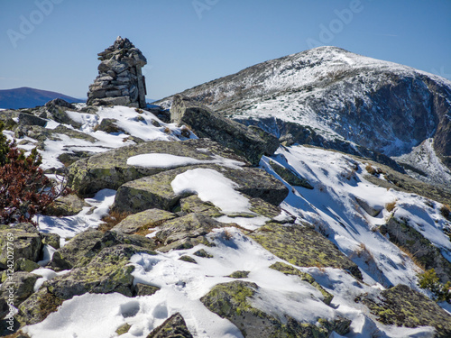 Autumn landscape of Rila Mountain, Bulgaria photo