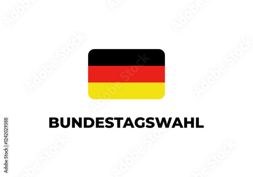 Free Download Bundestagswahl 2025, German Federal Election. Ballot box with German flag and election paper. Representation of democracy, political decision-making, and governance, isolated on white background. BTW - GFXLoad