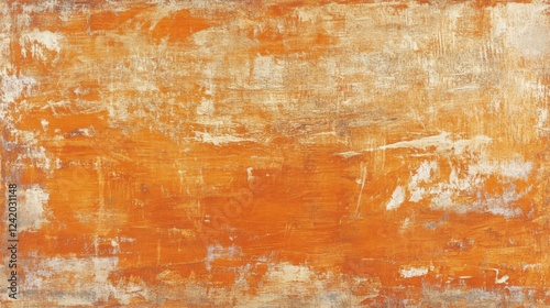 Abstract Orange Texture Background With White Scratches