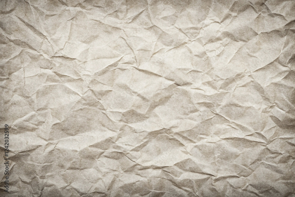 Crumpled beige paper texture background; design element Crumpled beige paper texture background; design element