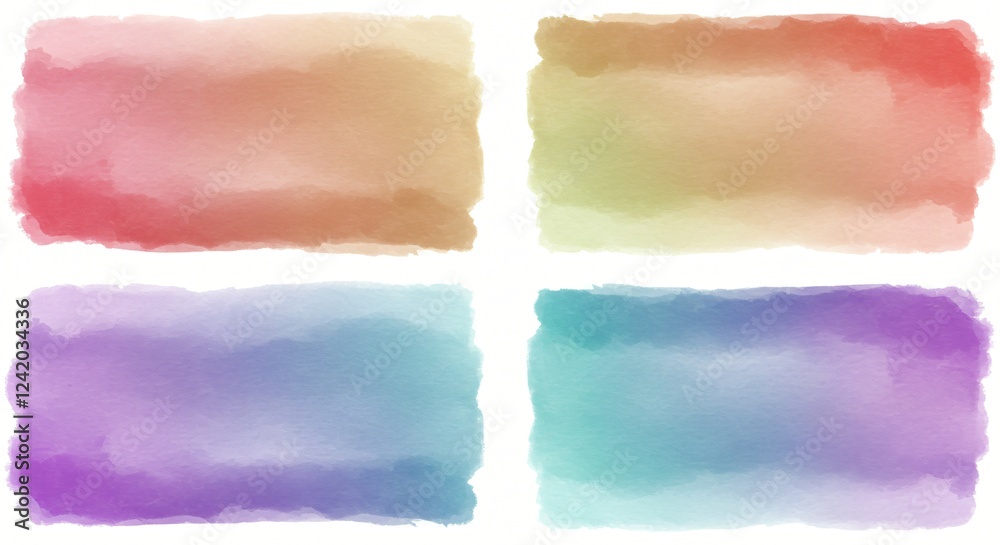 Obraz premium Watercolor backgrounds with soft gradients and artistic brush strokes