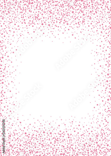 Rose Pink confetti frame overlay, rhinestone diamond glitter confetti transparent background png