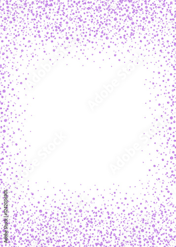Violet confetti frame overlay, rhinestone diamond glitter confetti transparent background png