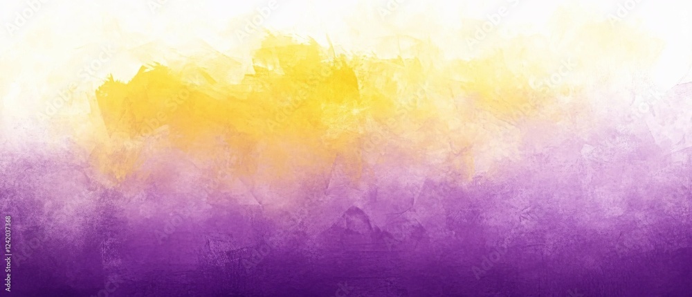 Obraz premium Abstract Yellow Purple Gradient Watercolor Painting