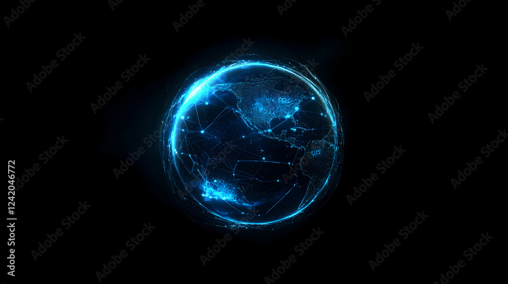 digital blueglowing global network digital blueglowing global network