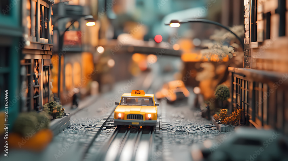 A photography technique that simulates a miniature scene by manipulating focus and depth of field. Perspective Depth Techniques. Illustration A photography technique that simulates a miniature scene by manipulating focus and depth of field. Perspective Depth Techniques. Illustration