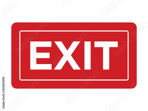 exit sign board symbol design vector illustration on transparent background