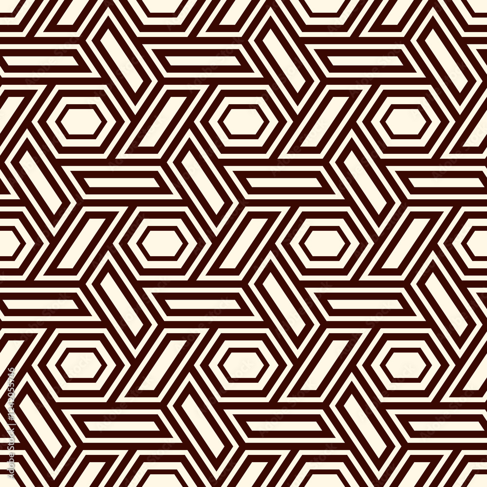Hexagonal seamless pattern. Honeycomb surface print. Mosaic tiles. Flooring background. Wicker, weave, entwine effect. Geometric ornament. Digital paper. Modern geometrical wallpaper Hexagonal seamless pattern. Honeycomb surface print. Mosaic tiles. Flooring background. Wicker, weave, entwine effect. Geometric ornament. Digital paper. Modern geometrical wallpaper