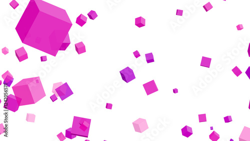 Cube shape abstract background illustration