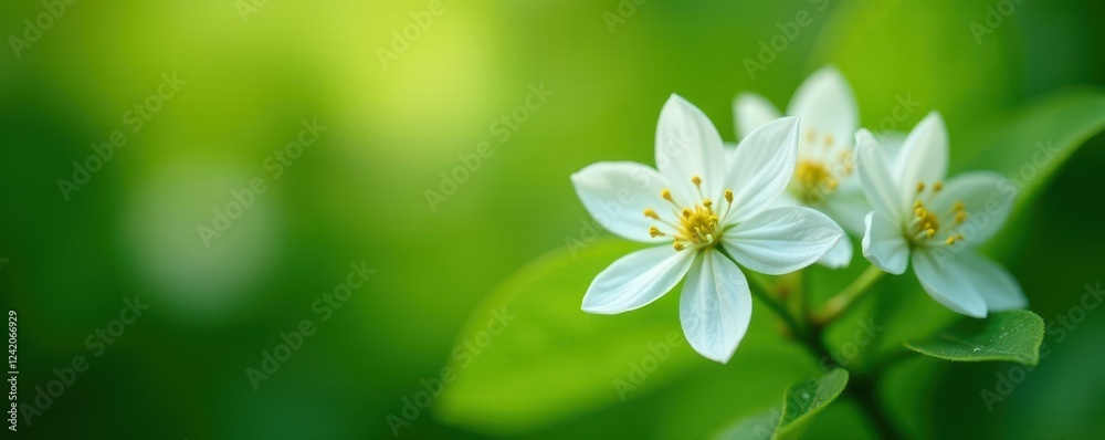 Delicate white jasmine blossoms, lush green foliage , background, jasmine Delicate white jasmine blossoms, lush green foliage , background, jasmine
