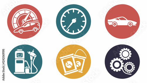 Automotive Industry Icon Set