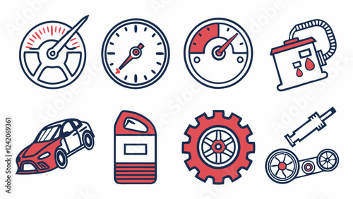 Automotive Industry Icon Set