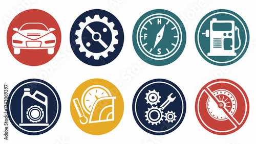 Automotive Industry Icon Set