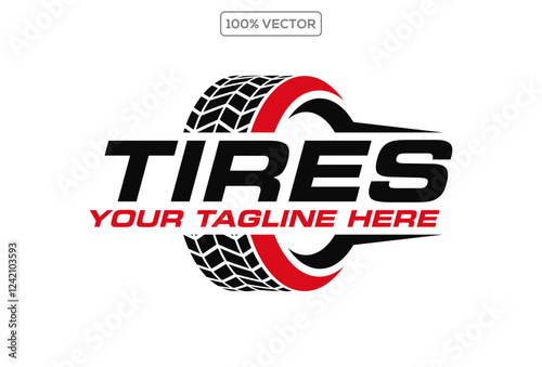 tire logo, tire store logo design vector illustration