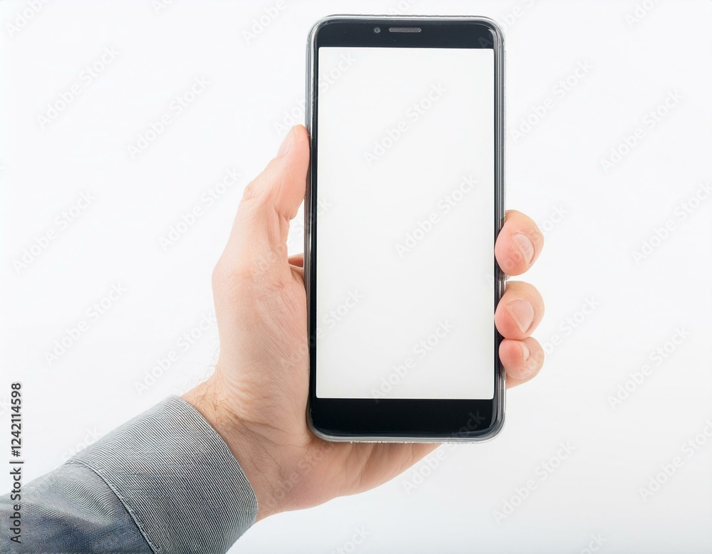 スマホを持った手のクローズアップ スマホを持った手のクローズアップ