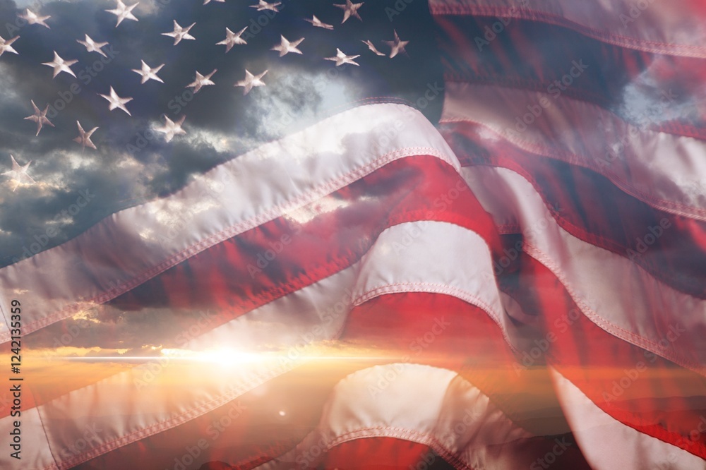 Concept of Memorial Day, 4th of July Celebration. USA flag Concept of Memorial Day, 4th of July Celebration. USA flag