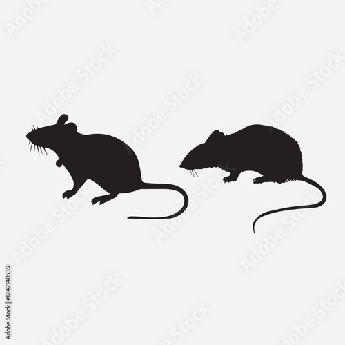 black silhouette of a mouse