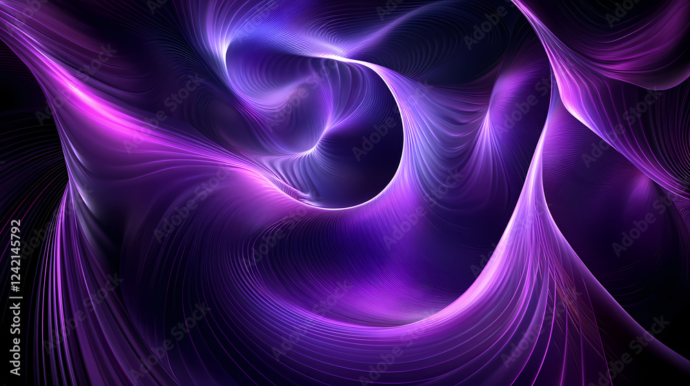 Obraz premium iridescent dreamscape violet dynamic