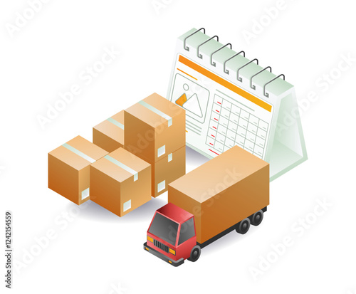 Package delivery schedule calendar