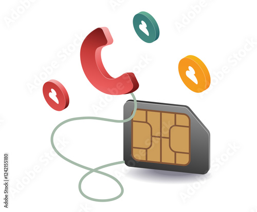 Phone card provider concept illustration