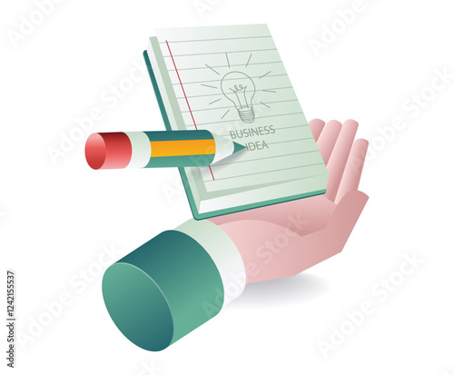 Providing business idea concept illustration concept