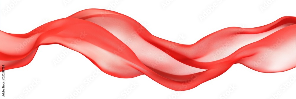 Red fabric flowing, white background, design element (2) Red fabric flowing, white background, design element (2)