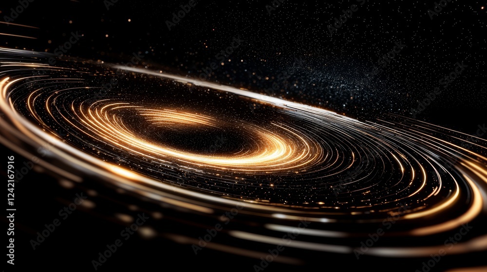Fototapeta premium Cosmic Spiral Formation Space Digital Art Abstract View Galactic Motion