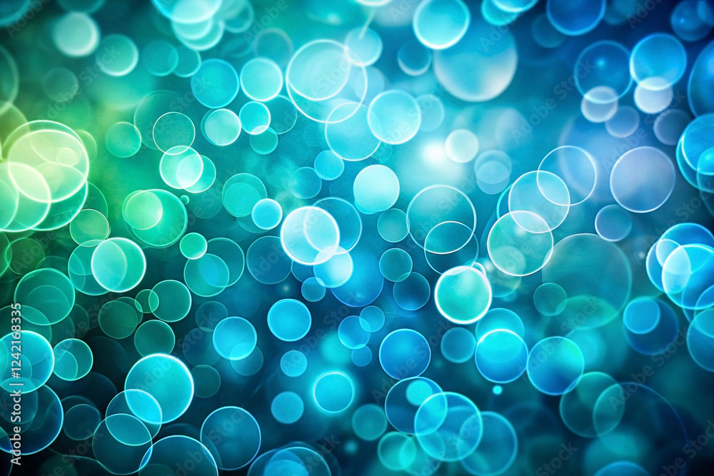 Teal bokeh lights background; abstract design, website use Teal bokeh lights background; abstract design, website use