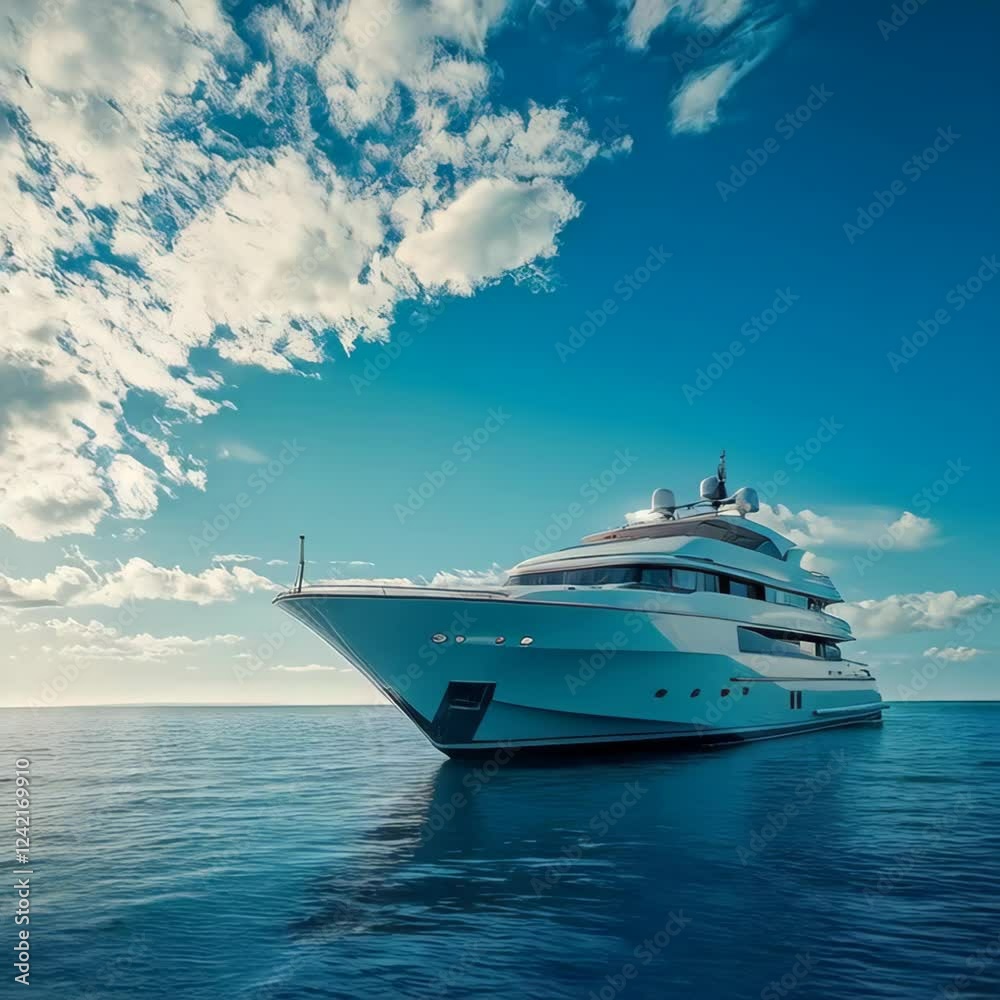 A cruise ship sailing. Concept tourism travel on holiday take a vacation time on summer. A cruise ship sailing. Concept tourism travel on holiday take a vacation time on summer.