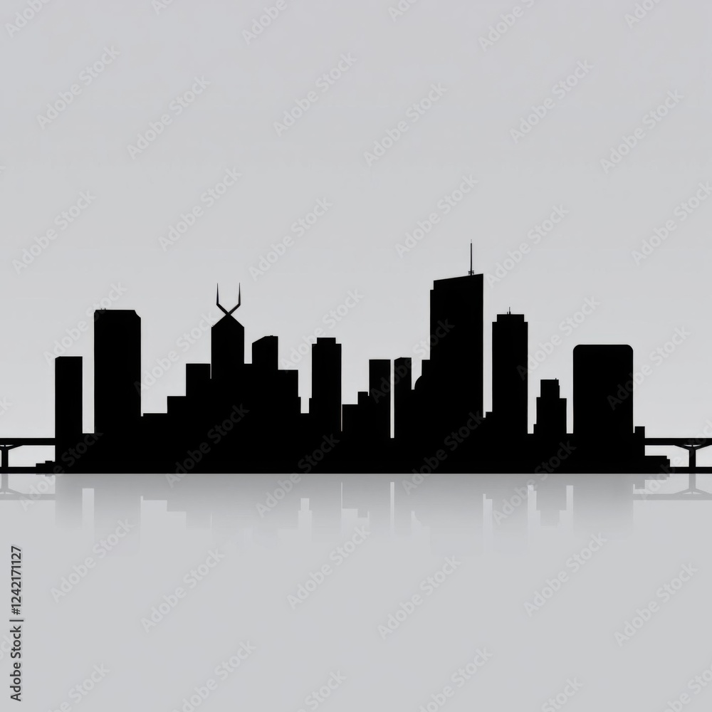 Fototapeta premium Saint louis vector city skyline illustration skyline silhouette 