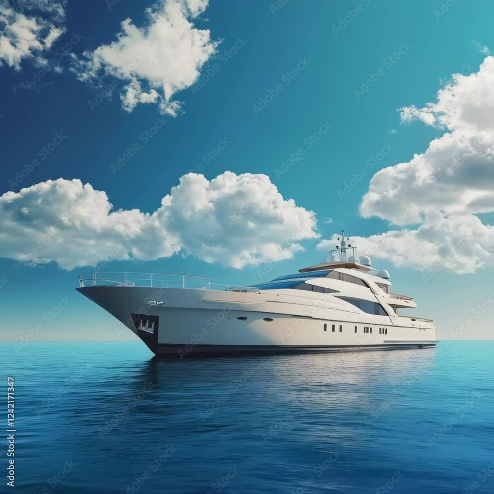 A cruise ship sailing. Concept tourism travel on holiday take a vacation time on summer. A cruise ship sailing. Concept tourism travel on holiday take a vacation time on summer.
