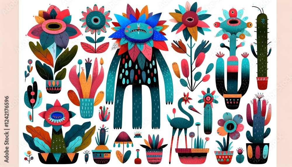 Jardines Encantados: Criaturas y Flores Mágicas Jardines Encantados: Criaturas y Flores Mágicas