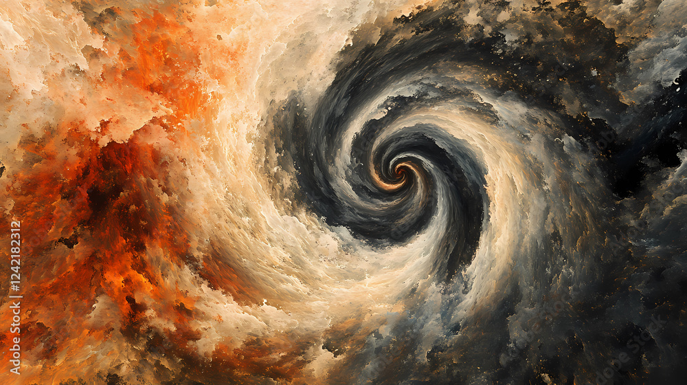 Fototapeta premium Swirling vortex illustrating the texture of interdimensional portals and distorted reality. Distorted Reality Effects. Illustration