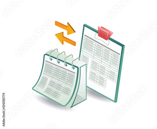 Business form data board concept illustration