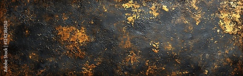 A gritty grunge gold texture background with a vintage vignette, perfect for creating an aged and timeless look.