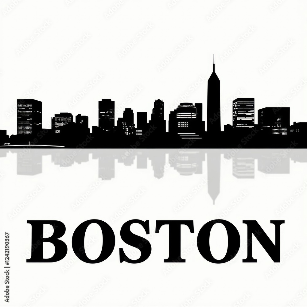 Abstract energy in the city skyline silhouette Abstract energy in the city skyline silhouette