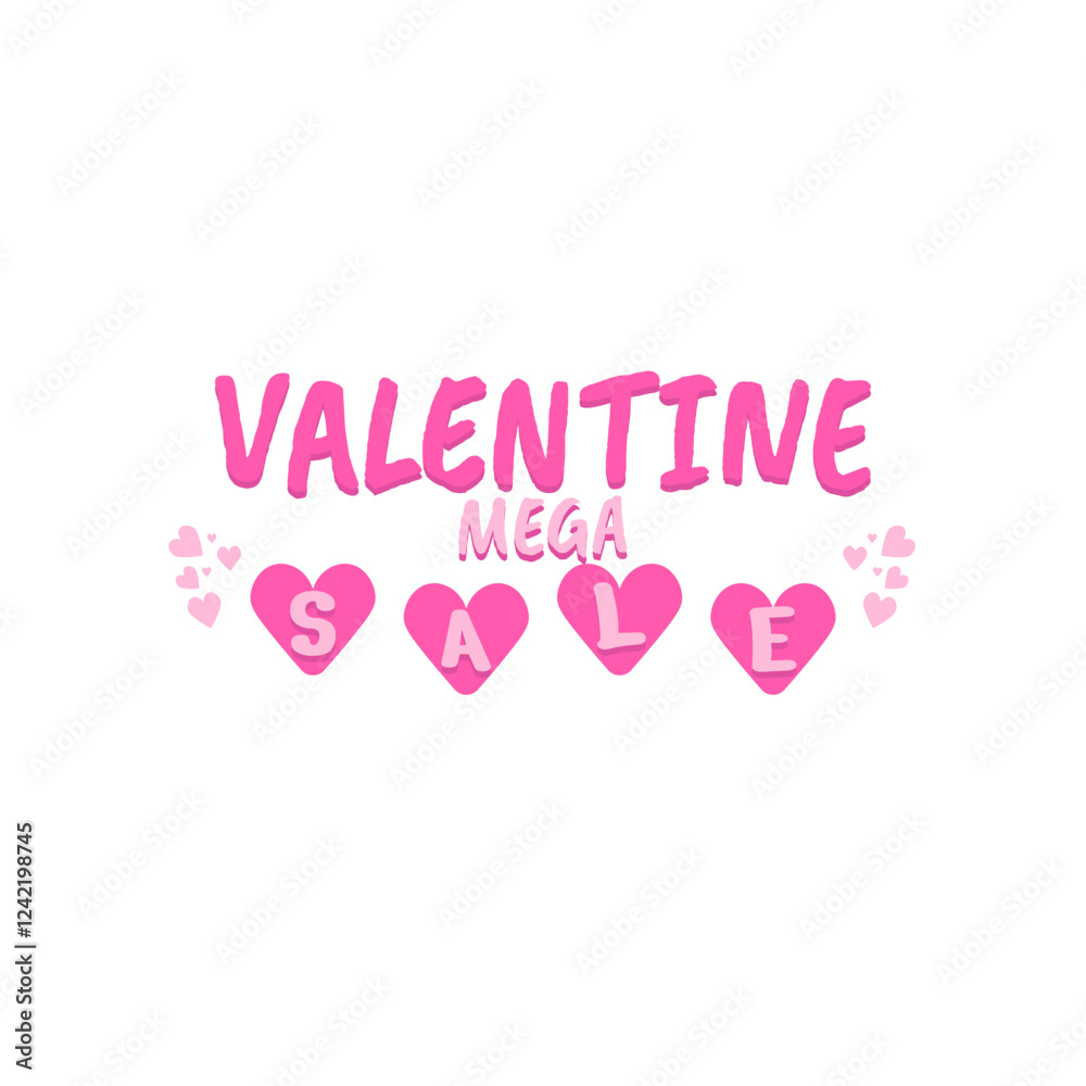 Fototapeta premium Valentine Mega Sale 
