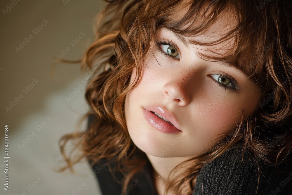 Obraz premium Brunette girl posing in studio.