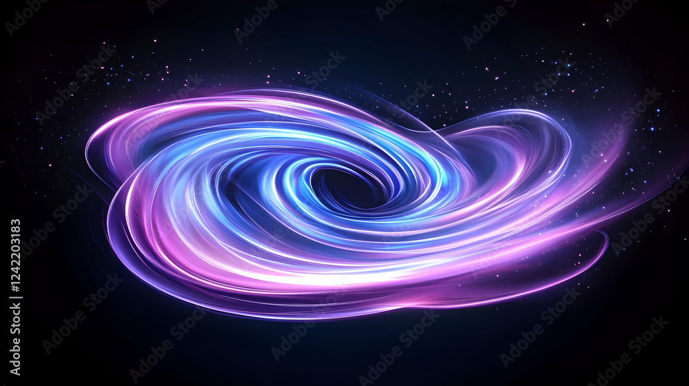 Glowing cosmic vortex, swirling nebula, dark space background; ideal for science fiction or abstract design Glowing cosmic vortex, swirling nebula, dark space background; ideal for science fiction or abstract design