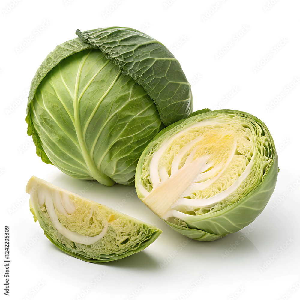 Fototapeta premium cabbage isolated on white background