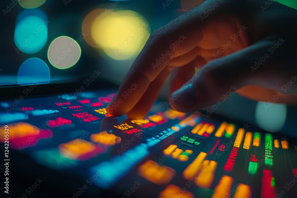 Stock market chart. Businessman hand using tablet and stock market. Stock market chart. Businessman hand using tablet and stock market.