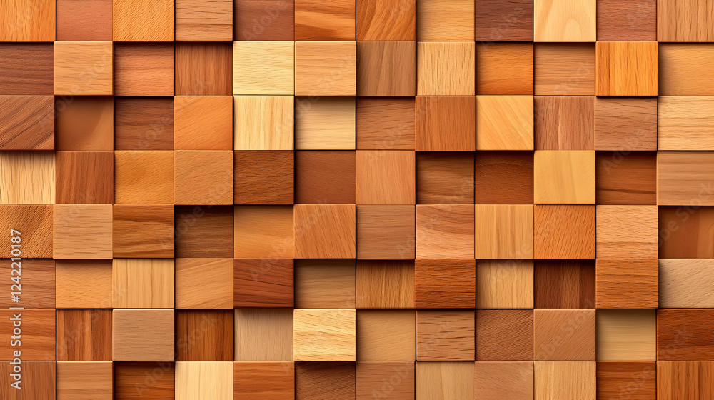 Wooden cube wall texture background (9) Wooden cube wall texture background (9)