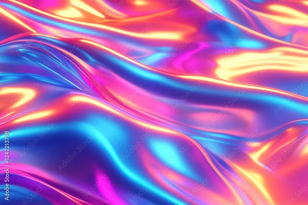 Abstract Neon Waves of Colorful Optical Fiber Cables Representing Digital Connectivity Abstract Neon Waves of Colorful Optical Fiber Cables Representing Digital Connectivity
