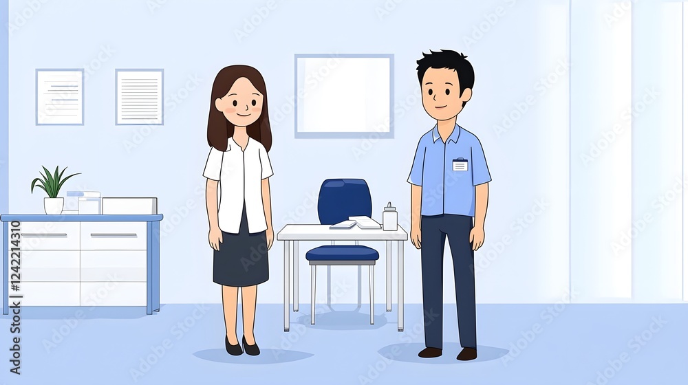 Fototapeta premium Detailed 3D showcasing a professional consultation on various pharmaceutical and medical products in a healthcare or pharmacy setting The image highlights the expertise technology