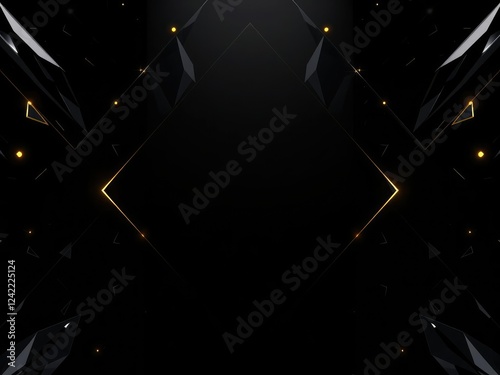 Luxurious abstract black diamond background with a sense of depth and dimensionality, depth, luxury