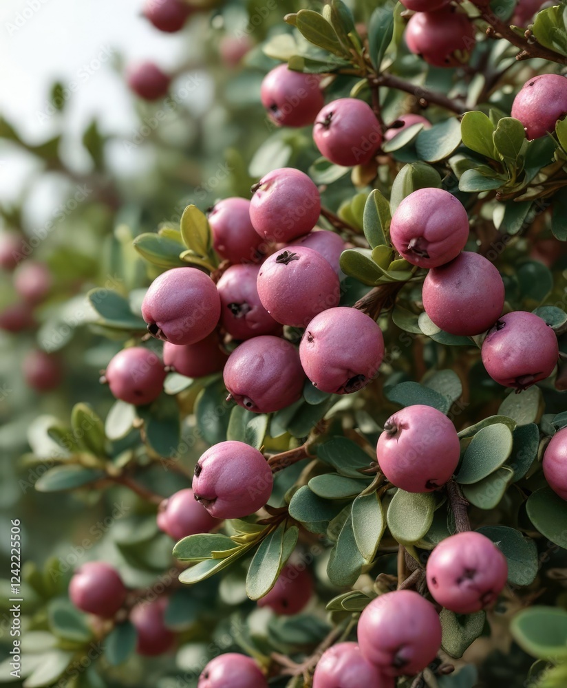 Macro shot of Arctostaphylos uva ursi berry surface , arctostaphylos uva ursi, berry texture Macro shot of Arctostaphylos uva ursi berry surface , arctostaphylos uva ursi, berry texture