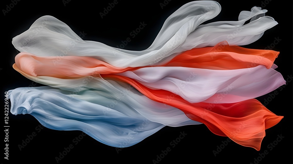 Fototapeta premium Radiant display of multicolored waves undulating in harmony symbolizing the intersection of advanced technology data and innovative digital design