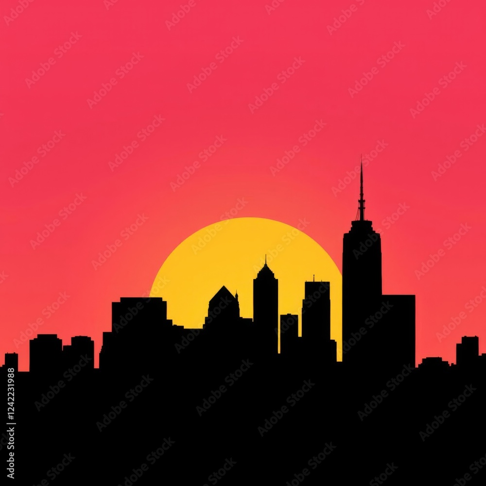 A silhouette of a person looking at the horizon in a realistic style - generative ai skyline silhouette A silhouette of a person looking at the horizon in a realistic style - generative ai skyline silhouette