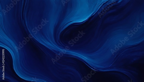 Deep Blue Watercolor Texture Motion Background in Loop Animation. 3